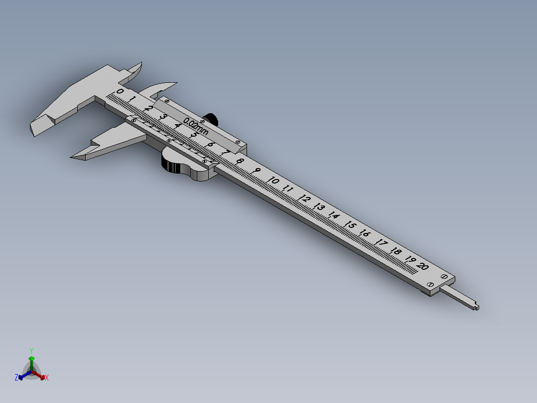 卡尺(22)正等轴测图