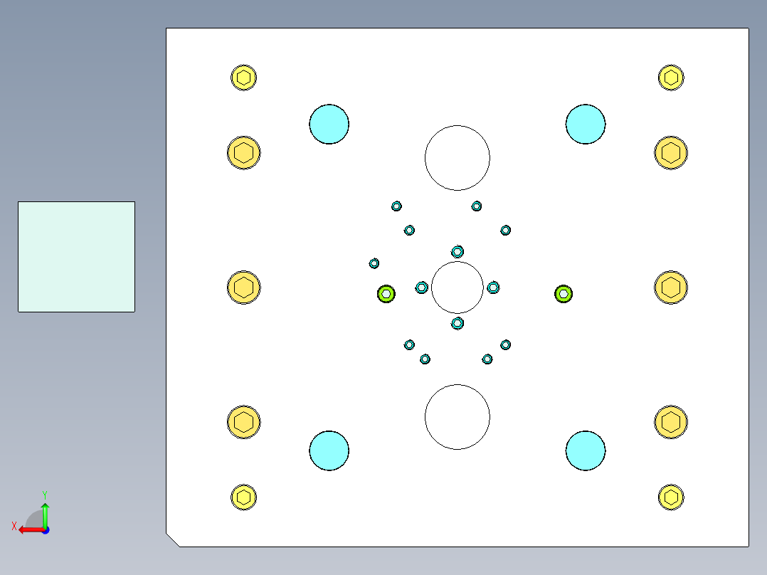 净化器机座上盖（多镶件）后视图