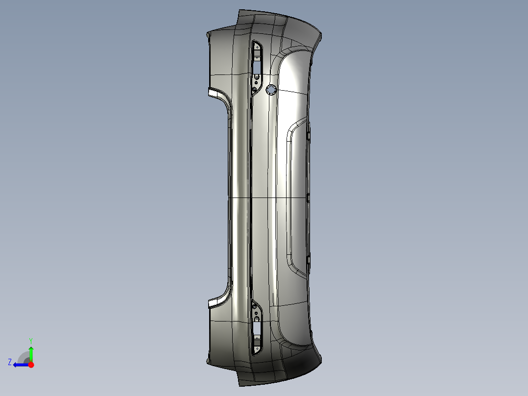 后保险杠外形结构设计 781222右视图