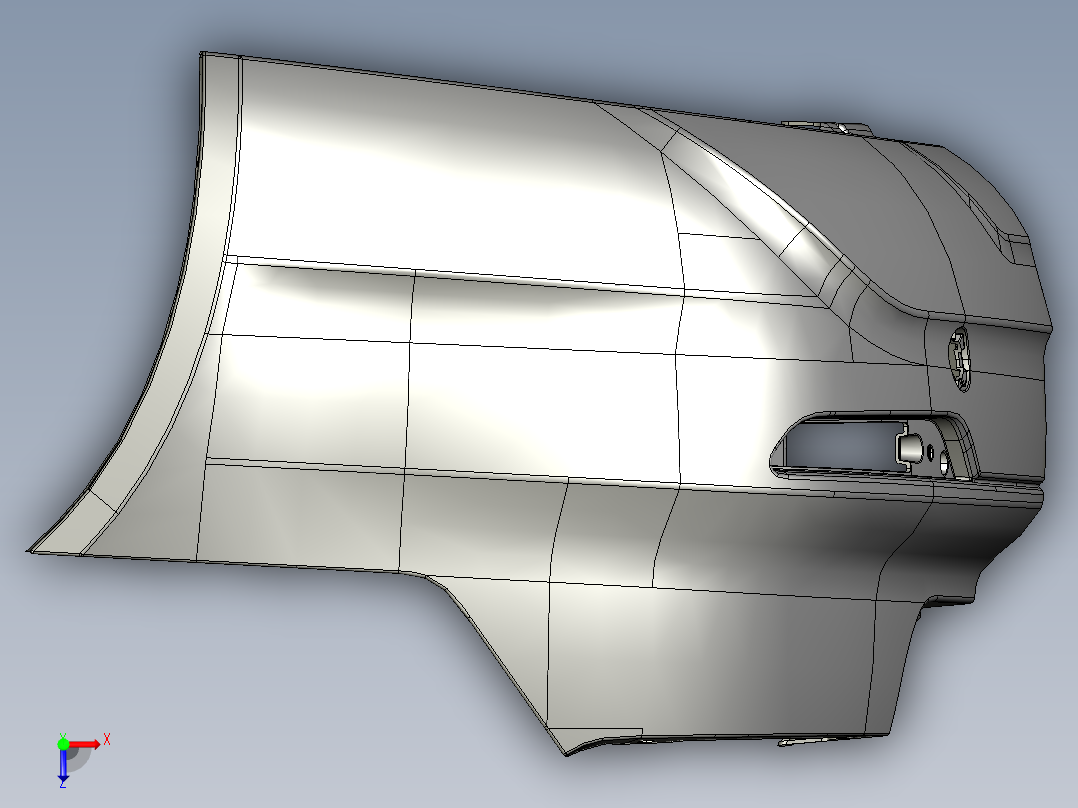 后保险杠外形结构设计 781222俯视图
