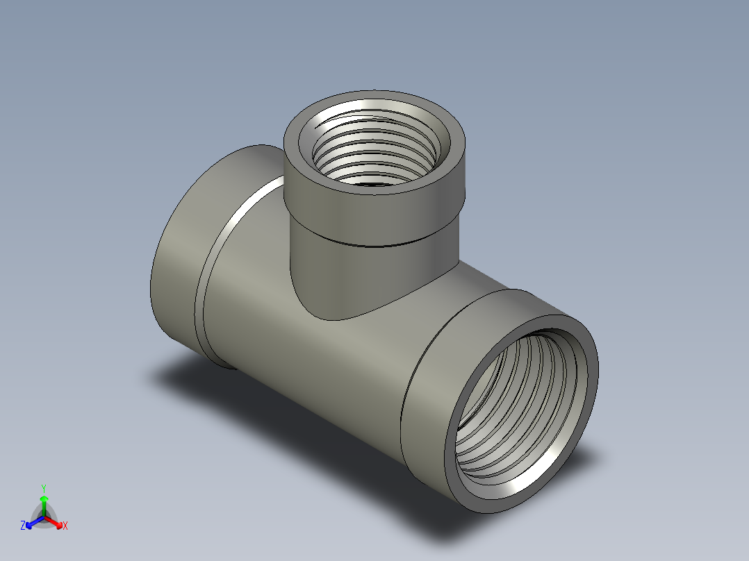 螺纹管三通-异径 DN10-DN8