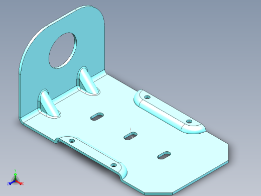 直槽口凹坑钣金件