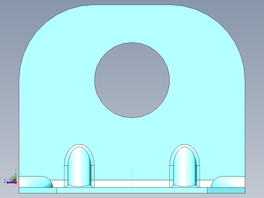 直槽口凹坑钣金件右视图