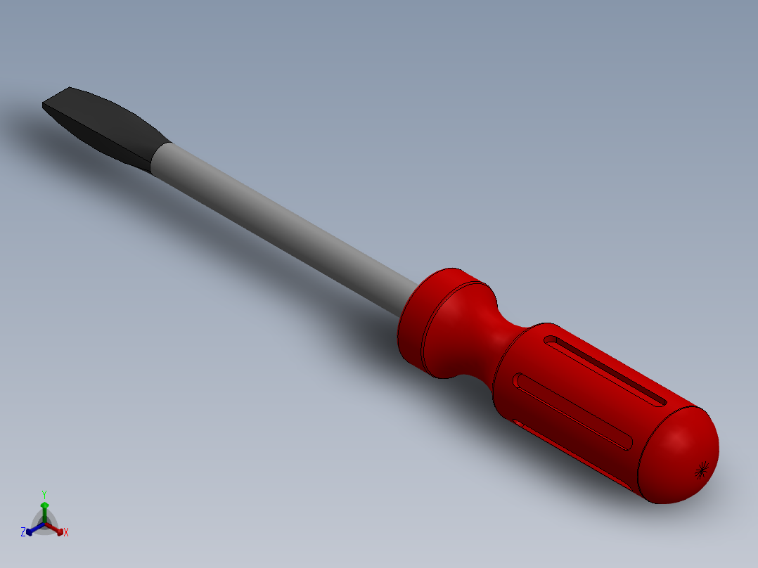131螺丝刀正等轴测图