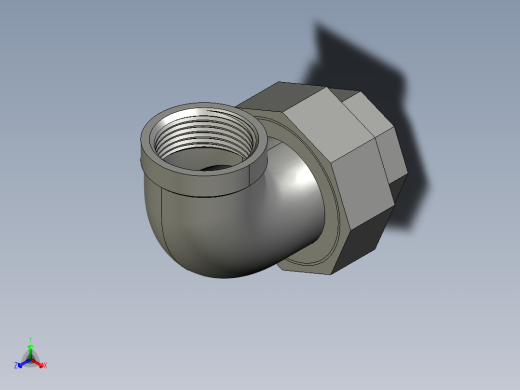 螺纹管活接-90°等径内丝弯头 DN25