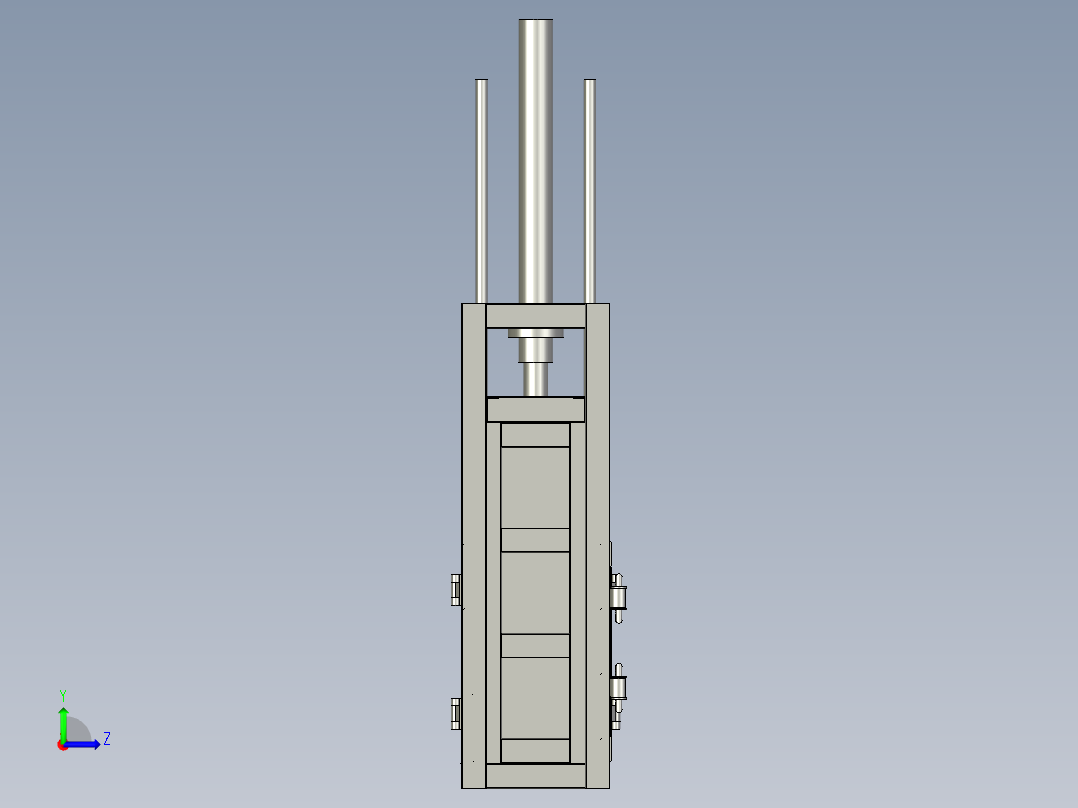 液压打包机用压料装置左视图