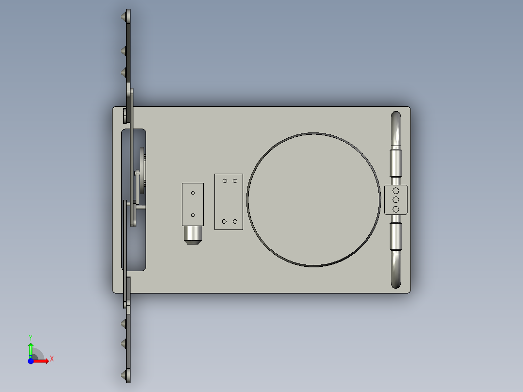 农业机械车体的喷雾机前视图