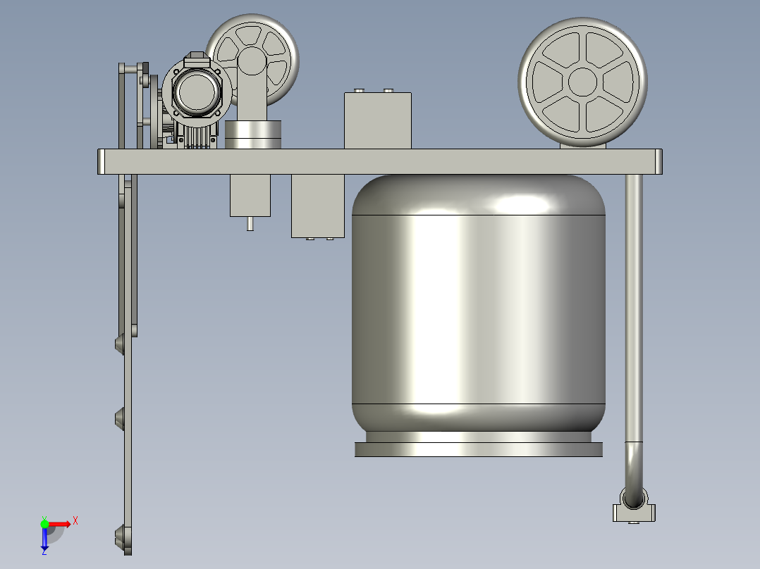农业机械车体的喷雾机俯视图