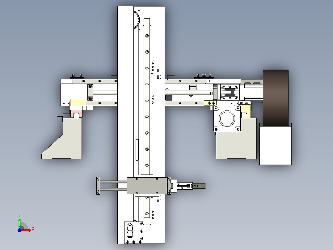 多轴机械取料机构手设计前视图