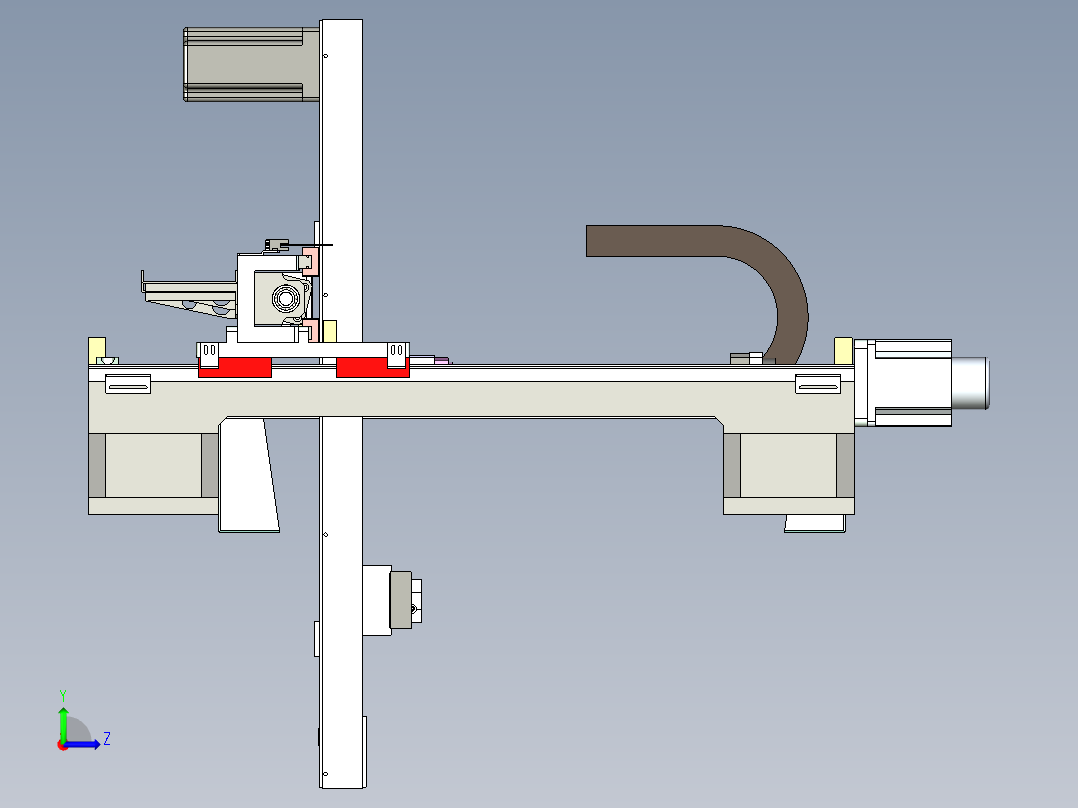 多轴机械取料机构手设计左视图