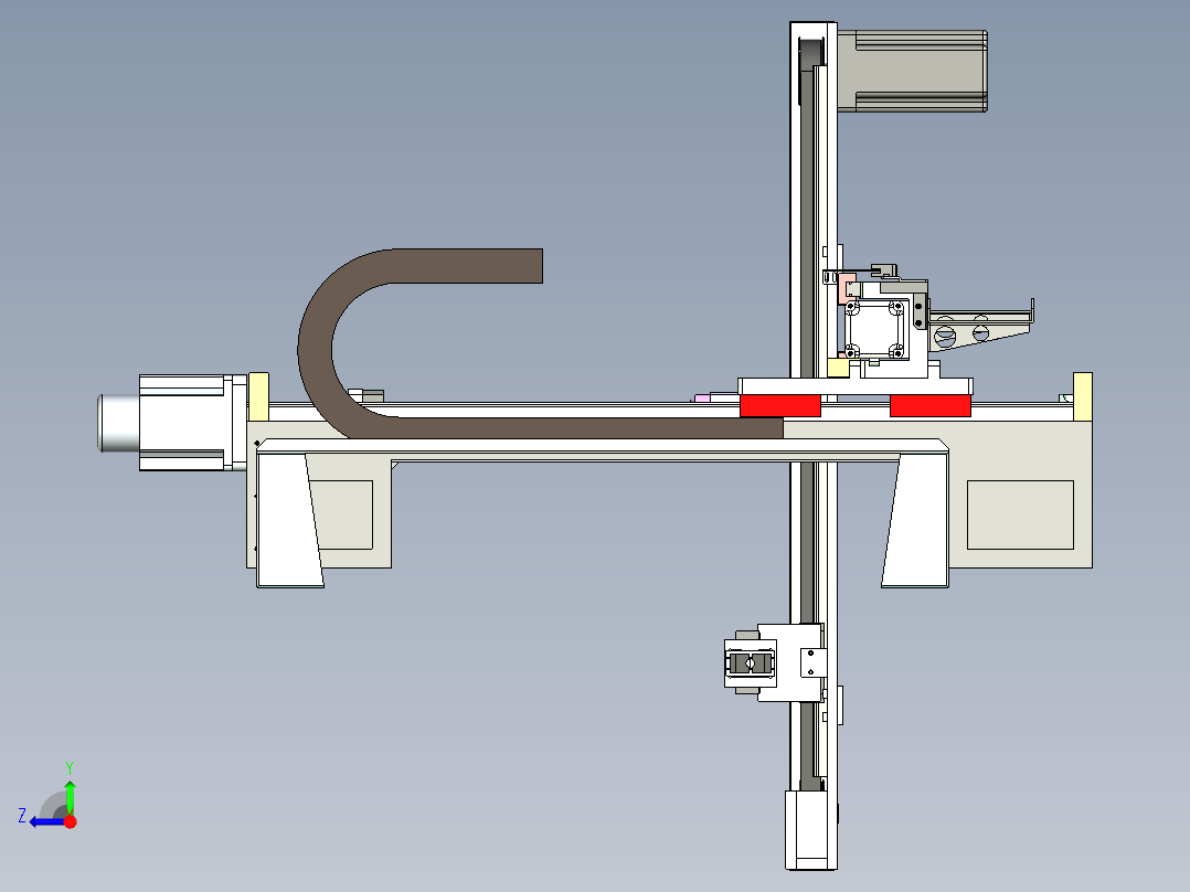 多轴机械取料机构手设计右视图