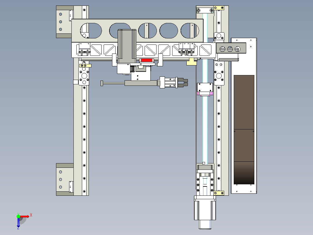 多轴机械取料机构手设计俯视图