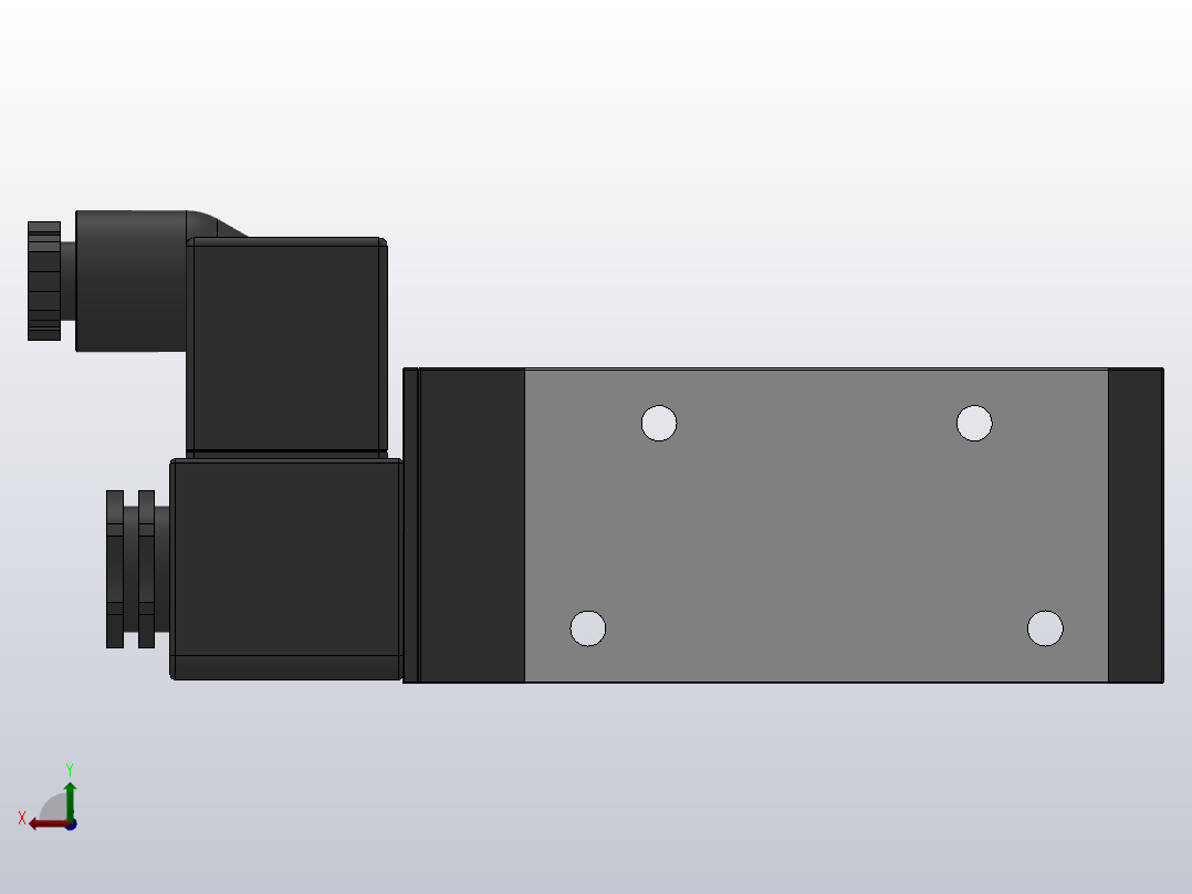 二位五通单电控换向阀[XQ250440]后视图