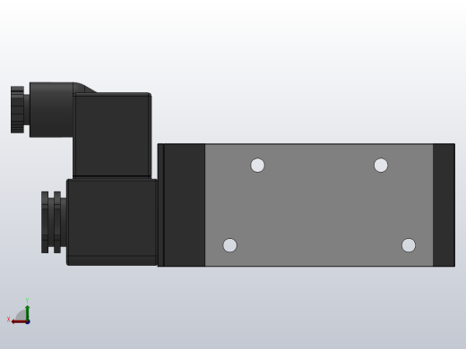 二位五通单电控换向阀[XQ250440]后视缩略图