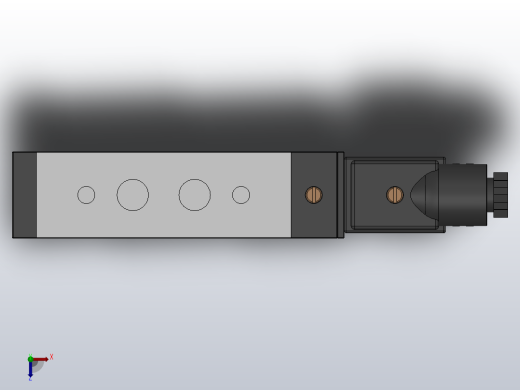 二位五通单电控换向阀[XQ250440]俯视缩略图