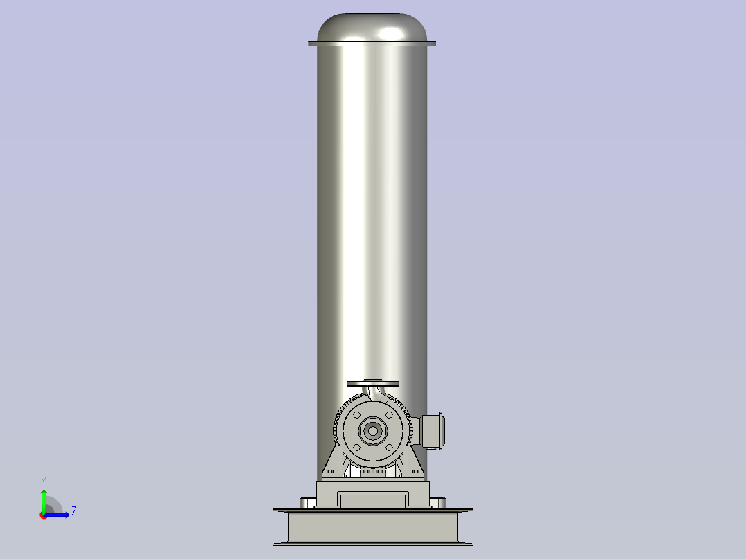 清洗底座装配左视图