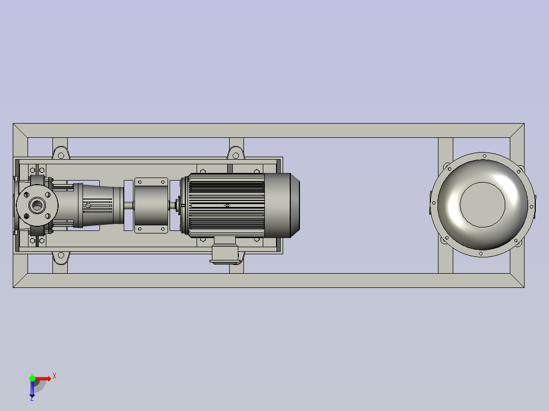 清洗底座装配俯视图