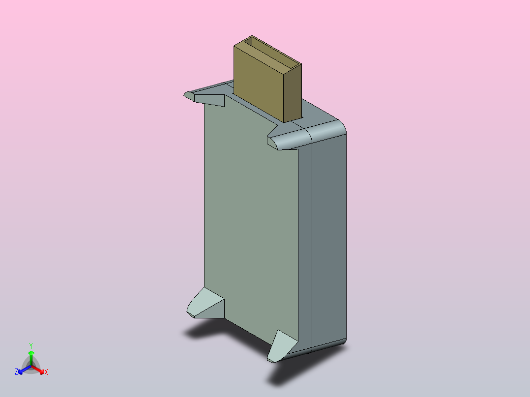 sd卡读卡器盒14正等轴测图