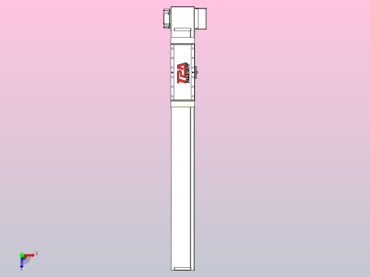 伺服电机集成皮带传动直线执行器TPA-OCB-100-192-L550-LP-P75-N3俯视缩略图