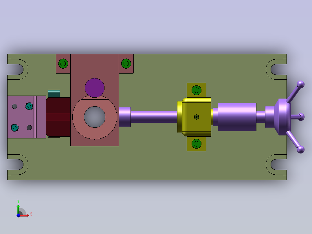 ca6140机床拨叉（831003）工艺及钻φ22花键底孔夹具设计【含三维SW】前视图