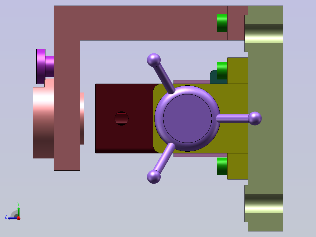 ca6140机床拨叉（831003）工艺及钻φ22花键底孔夹具设计【含三维SW】右视图