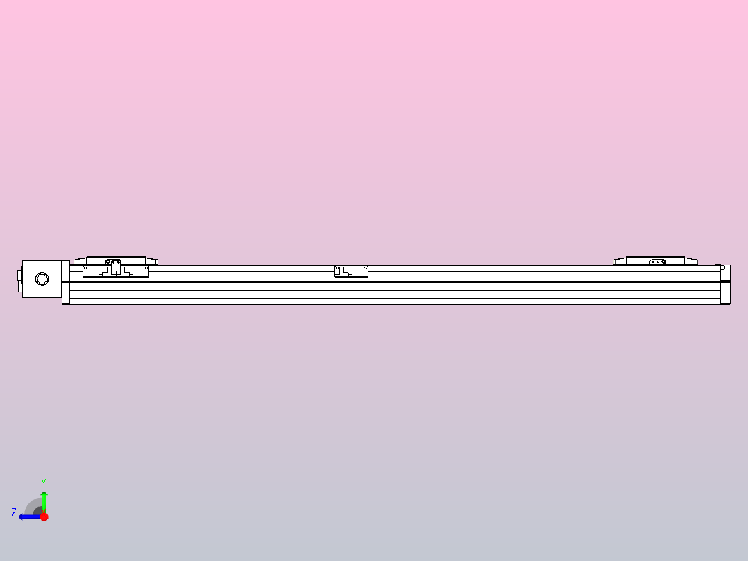 皮带直线轴双滑块型TPA-GCBS-80-P60-L350-DR-M20-N3右视图