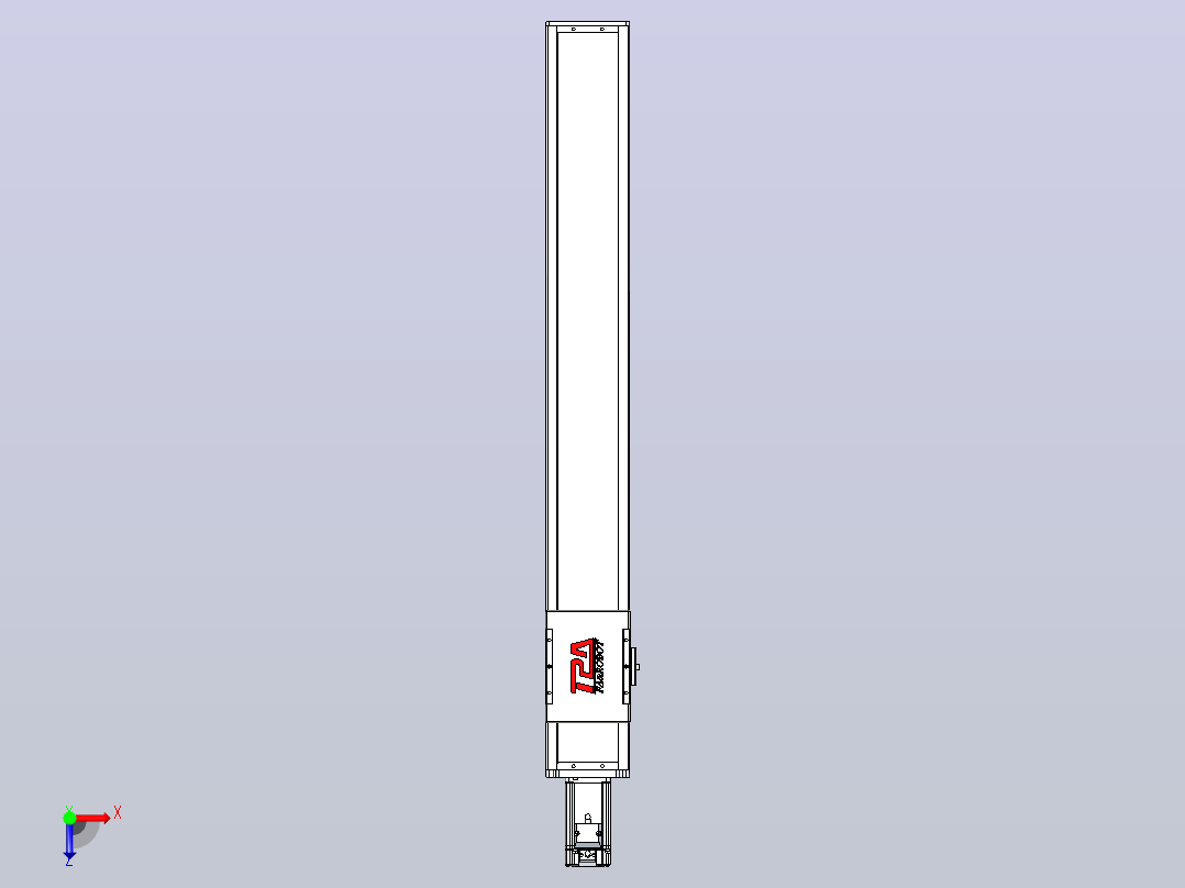 滚珠丝杠直线轴带导轨全封闭TPA-HCR-110D-1610C-L750-M-C-P40-N3俯视图