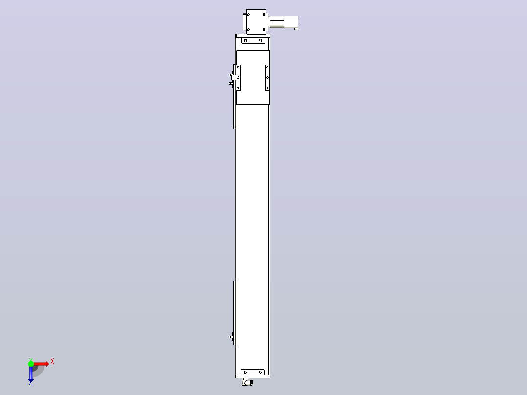 MCB10无尘皮带滑台[MCB10-L32-800-RD-100W-C3]俯视图