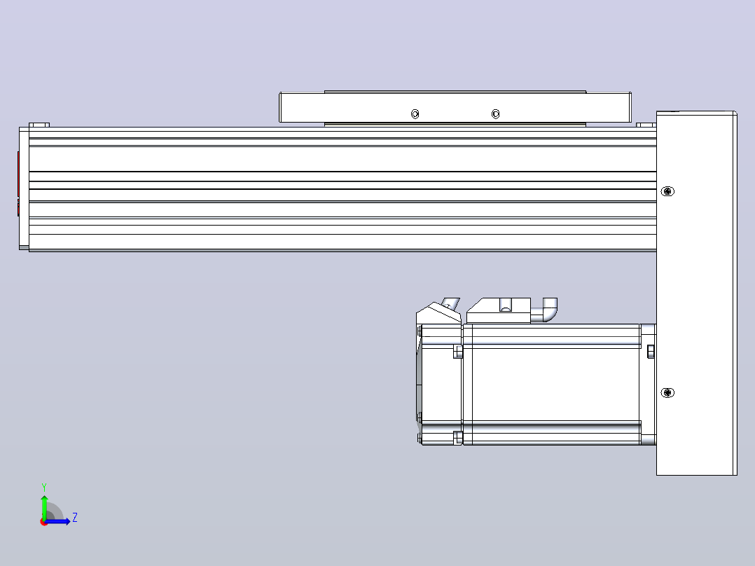 滚珠丝杠直线轴带导轨全封闭TPA-HCR-120D-1610C-L100-MP-Y-P40-N3左视图