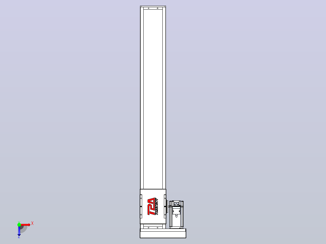 滚珠丝杠直线轴带导轨全封闭TPA-HCR-110D-1610C-L750-MR-C-P40-N3俯视图