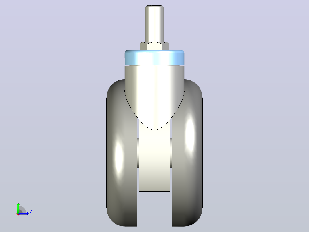 医院病床轮组TA-04ATP-281医用脚轮左视图