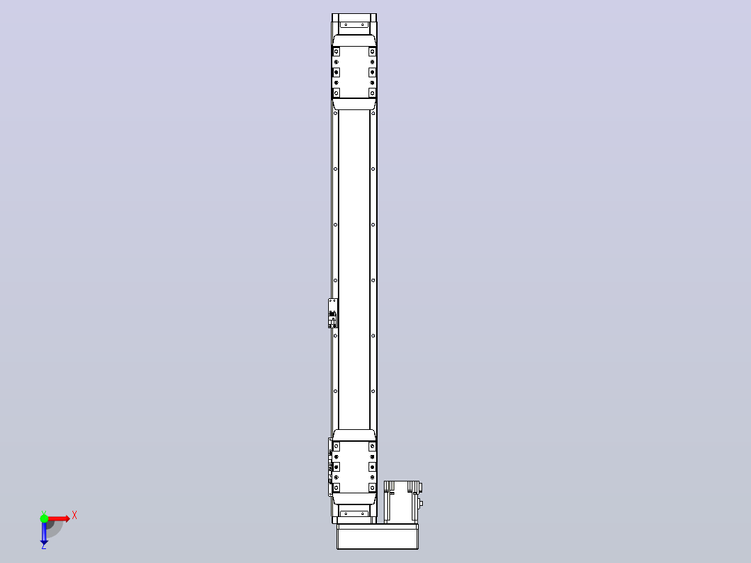 滚珠丝杠线性轴TPA-GCRS-80-1610C-L250-ML-M20-N3俯视图