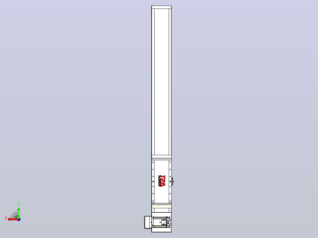 伺服电机集成皮带传动直线执行器TPA-OCB-140-256-L850-LU-P75-N3后视图