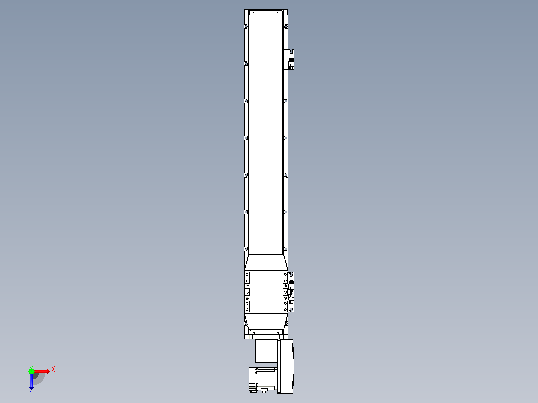 机器人皮带驱动直线轴TPA-GCB-120-P70-L600-QR-M20-N3俯视图
