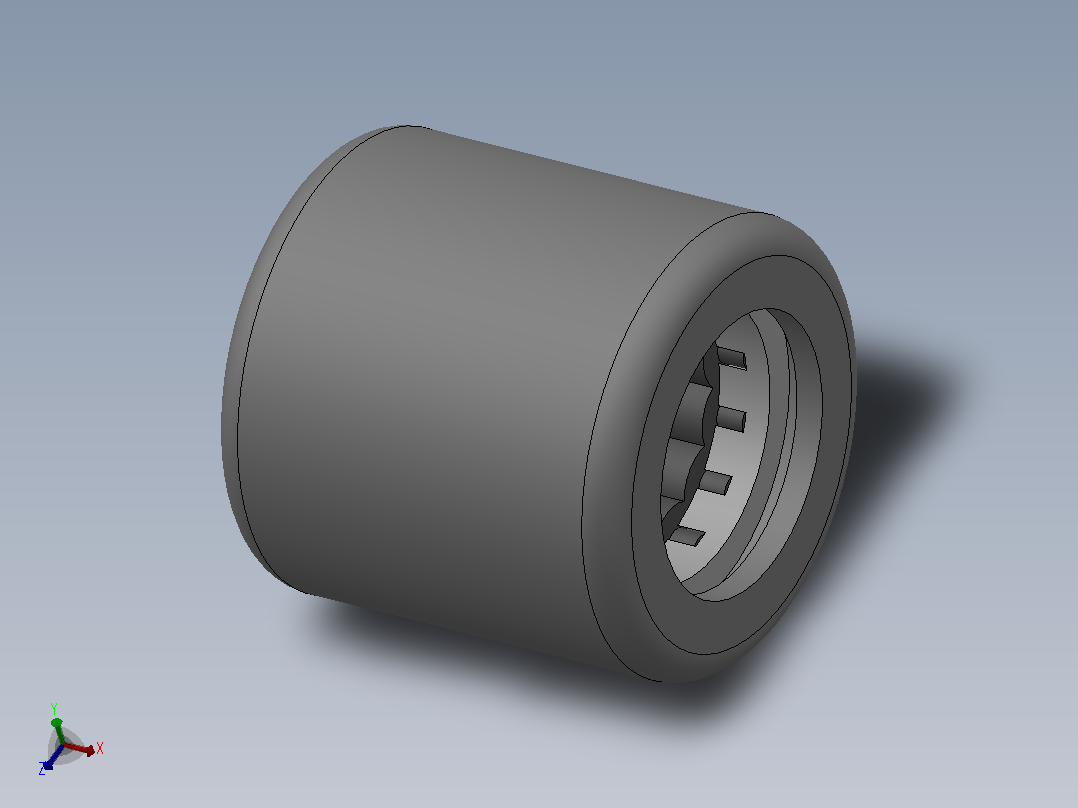 多套GBT290滚针轴承3D模型Solidworks设计主视图