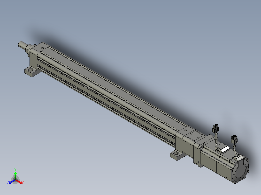 轻载电动缸TPA-ESR50-1610C-L500-M-LB-W-P75-C3主视图