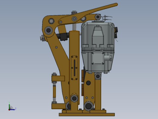 YP11系列电力液压盘式制动器YP11-220-450×20-ⅠB-CL.RL.WL.HL.H左视缩略图