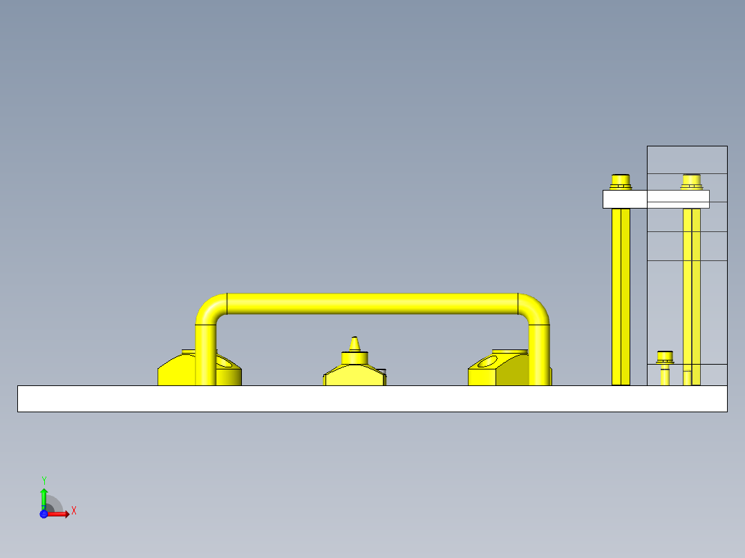 孔测定销检具前视图