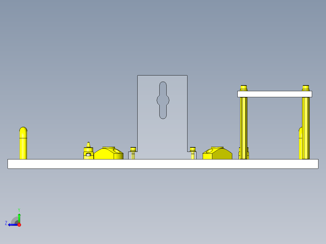孔测定销检具右视图