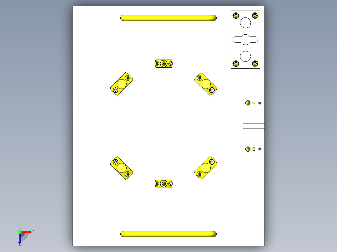 孔测定销检具俯视图