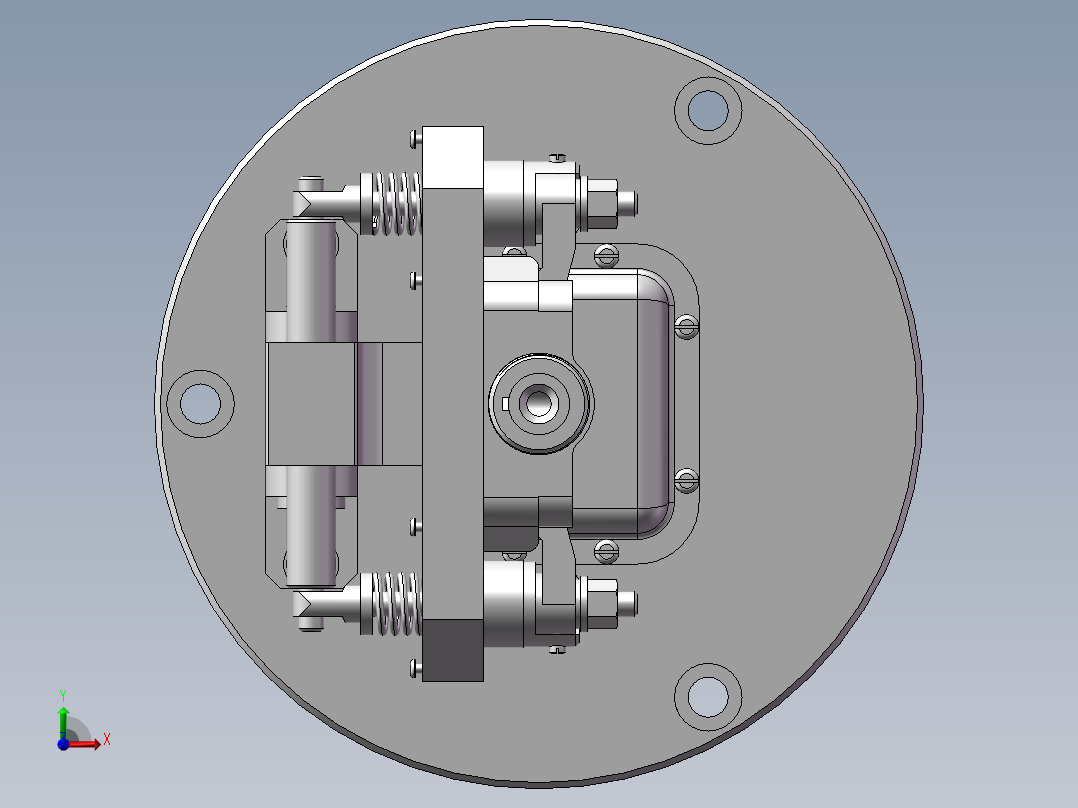 数控车床液压夹具前视图
