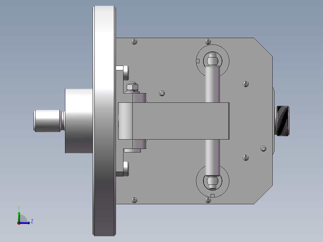数控车床液压夹具左视图