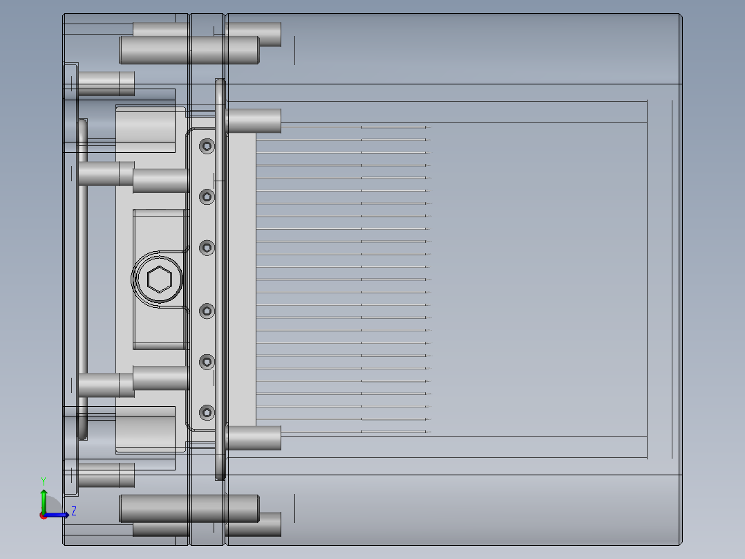 新开发电镀治具 3D模型sw2016可编辑左视图