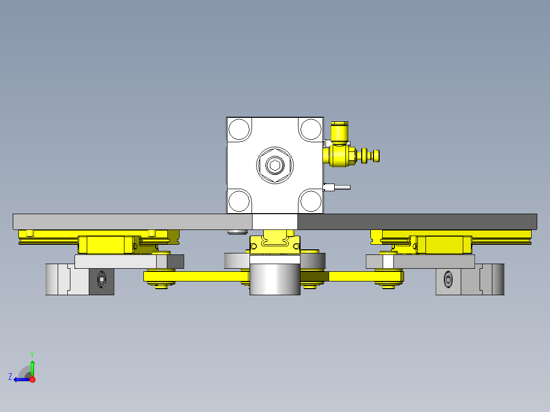 使用连杆的内筒夹头右视图