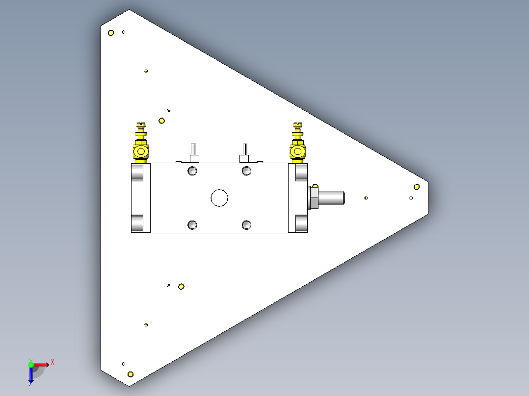 使用连杆的内筒夹头俯视图