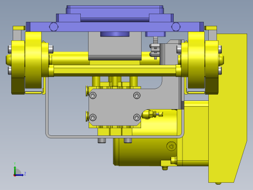 托盘传送定位与挡块机构左视缩略图