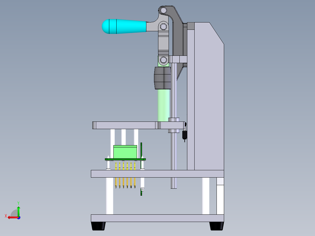 PCBA测试治具后视图