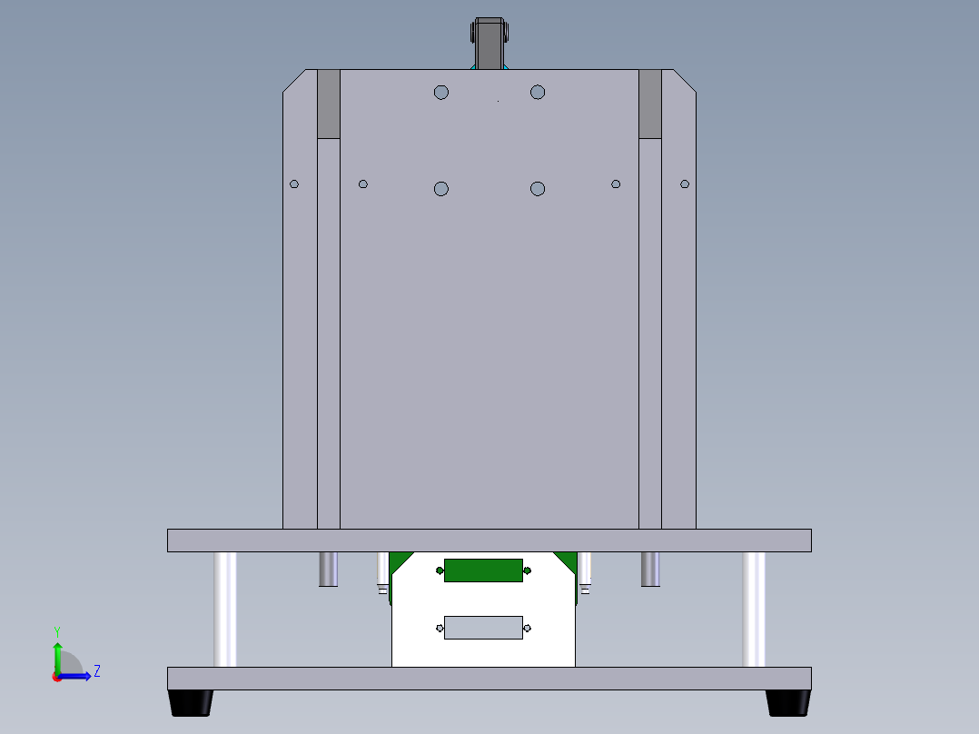 PCBA测试治具左视图