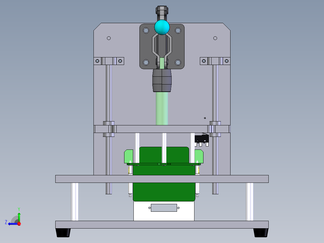 PCBA测试治具右视图