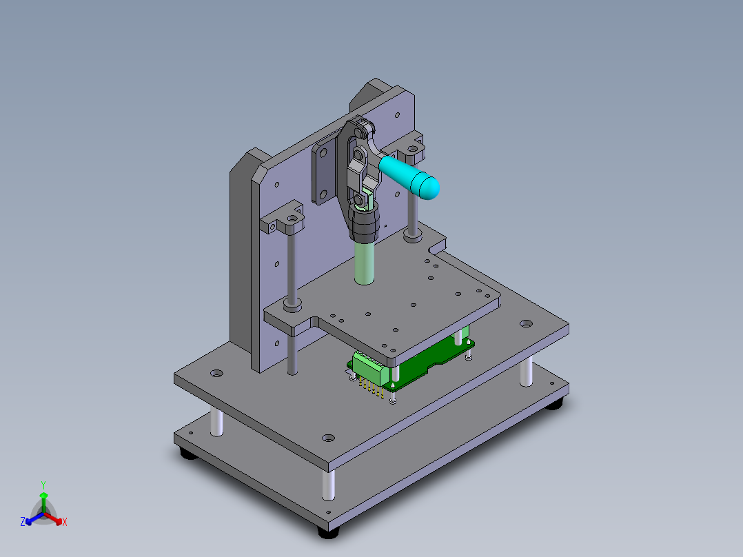 PCBA测试治具正等轴测图